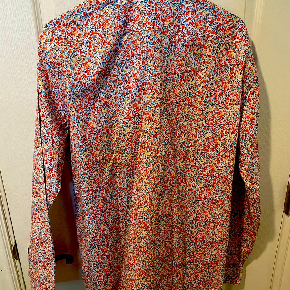 Apartment nine Premier flex, slim, fit floral, print shirt, long sleeves
